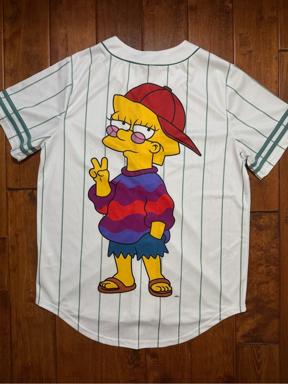 The Simpsons Lisa Whatever Baseball Jersey Tee Button Up